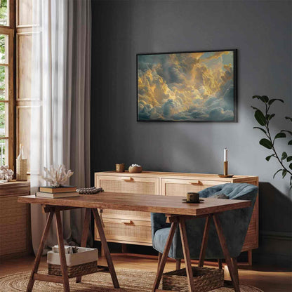 Leinwandbild - Last Breath of the Day: Clouds Illuminated by Evening Glow