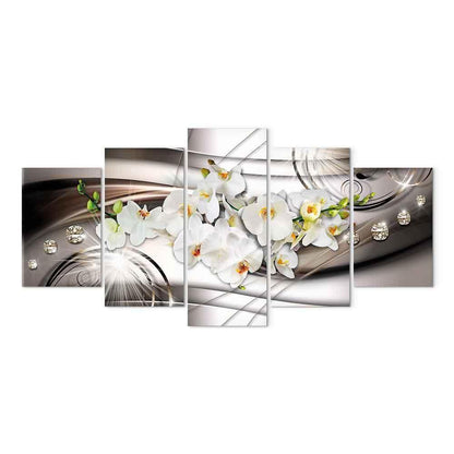 Leinwandbild - Orchid with Diamonds