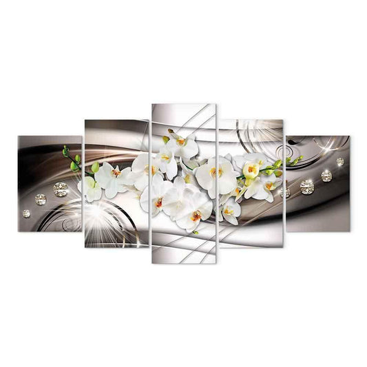Leinwandbild - Orchid with Diamonds