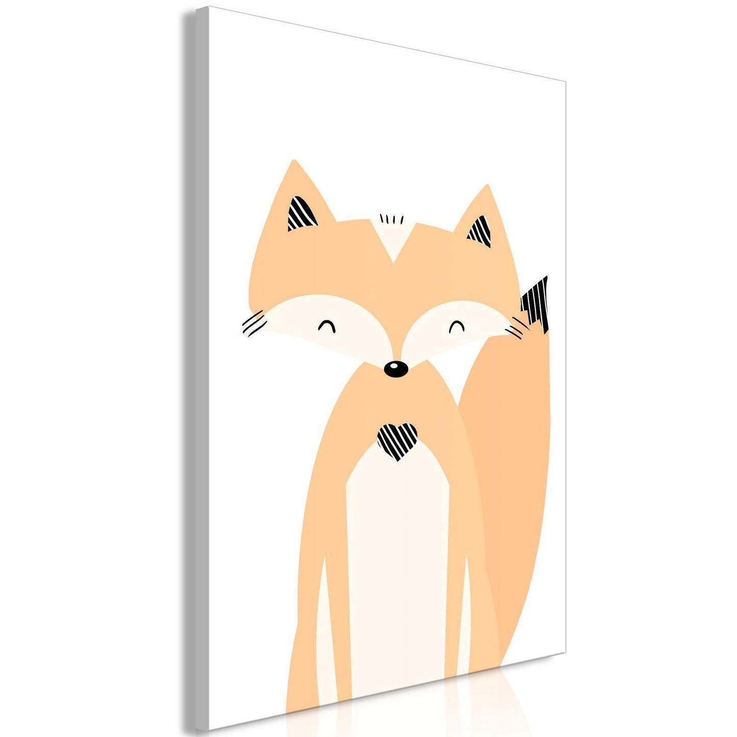 Leinwandbild - Happy Fox (1 Part) Vertical Artgeist