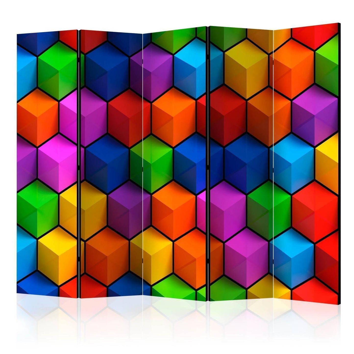 Paravent - Colorful Geometric Boxes II Artgeist