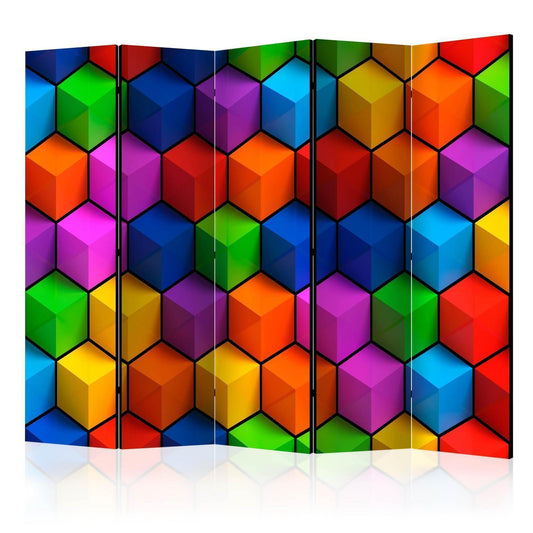 Paravent - Colorful Geometric Boxes II Artgeist