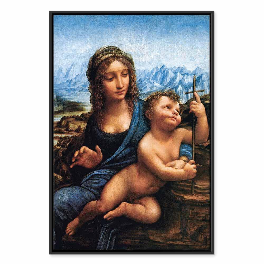 Leinwandbild - Leonardo da Vinci – Madonna With a Distaff