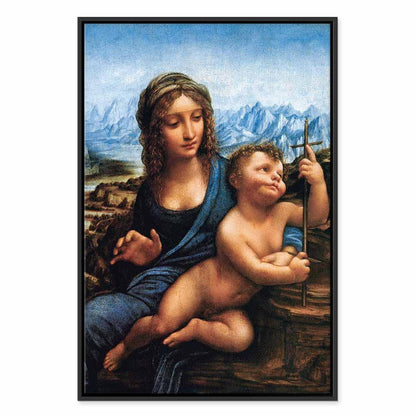 Leinwandbild - Leonardo da Vinci – Madonna With a Distaff