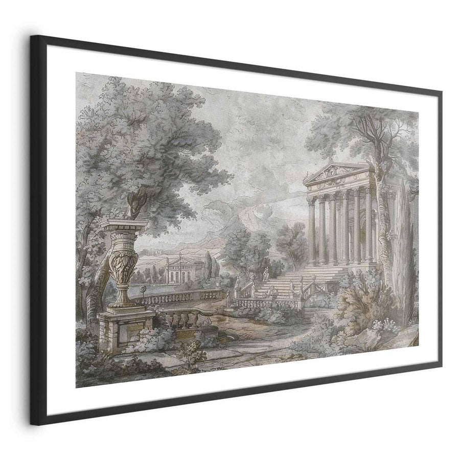 Wand Deko Bild „Griechischer Tempel auf dem Hügel“ Antike Architektur