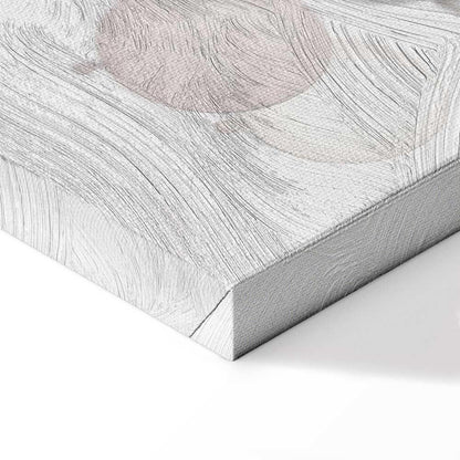 Leinwandbild - Toy Bears with Balloons - Flying Plush Bears Among Balloons Clouds and Rainbows in Subtle Pastel Hues