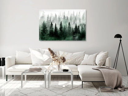 Leinwandbild - Scandinavian Foggy Forest (1 Part) Wide Artgeist
