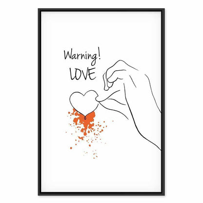 Leinwandbild - Warning! Love (1 Part) Vertical