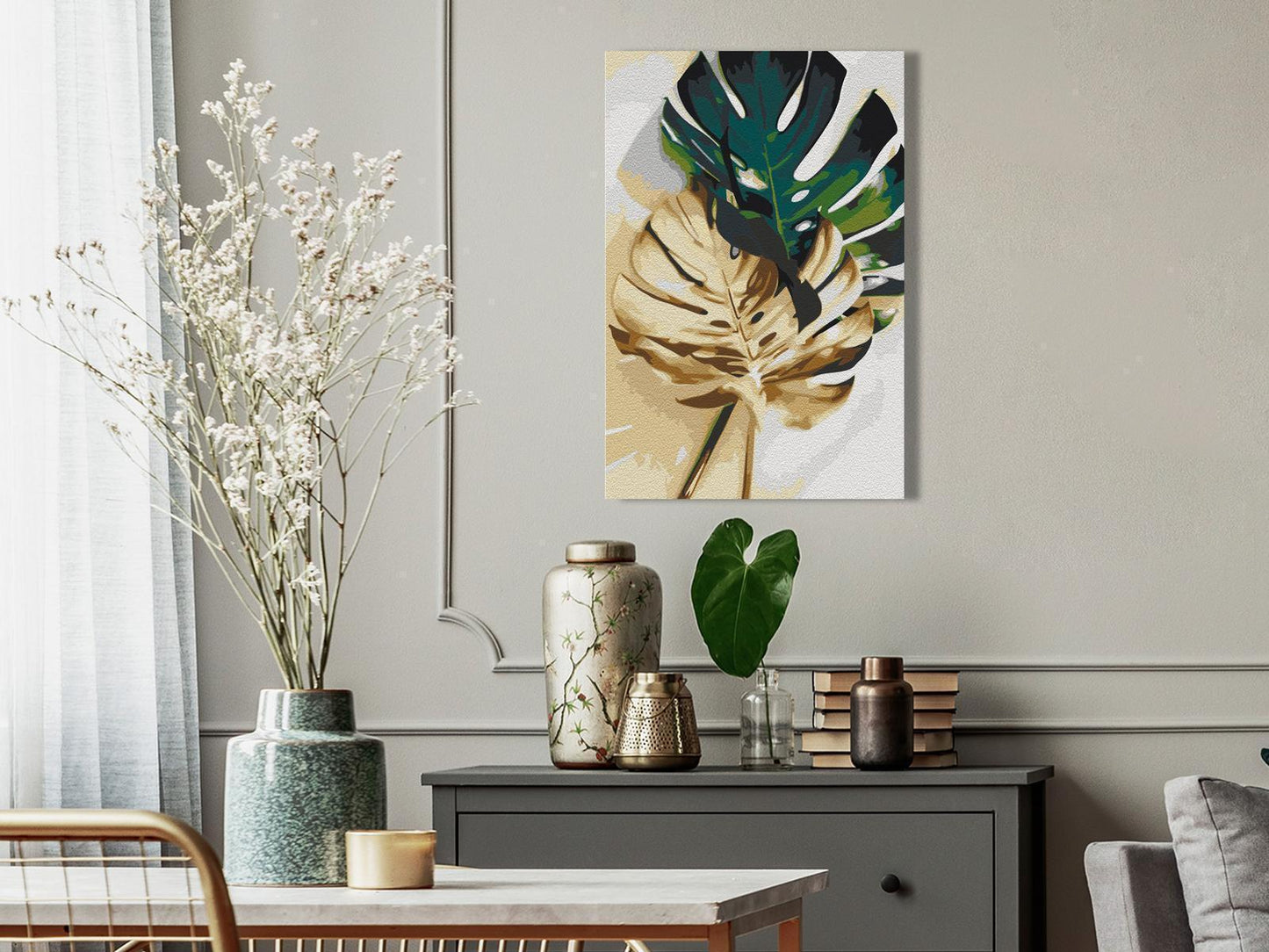 Malen nach Zahlen - Golden Monstera