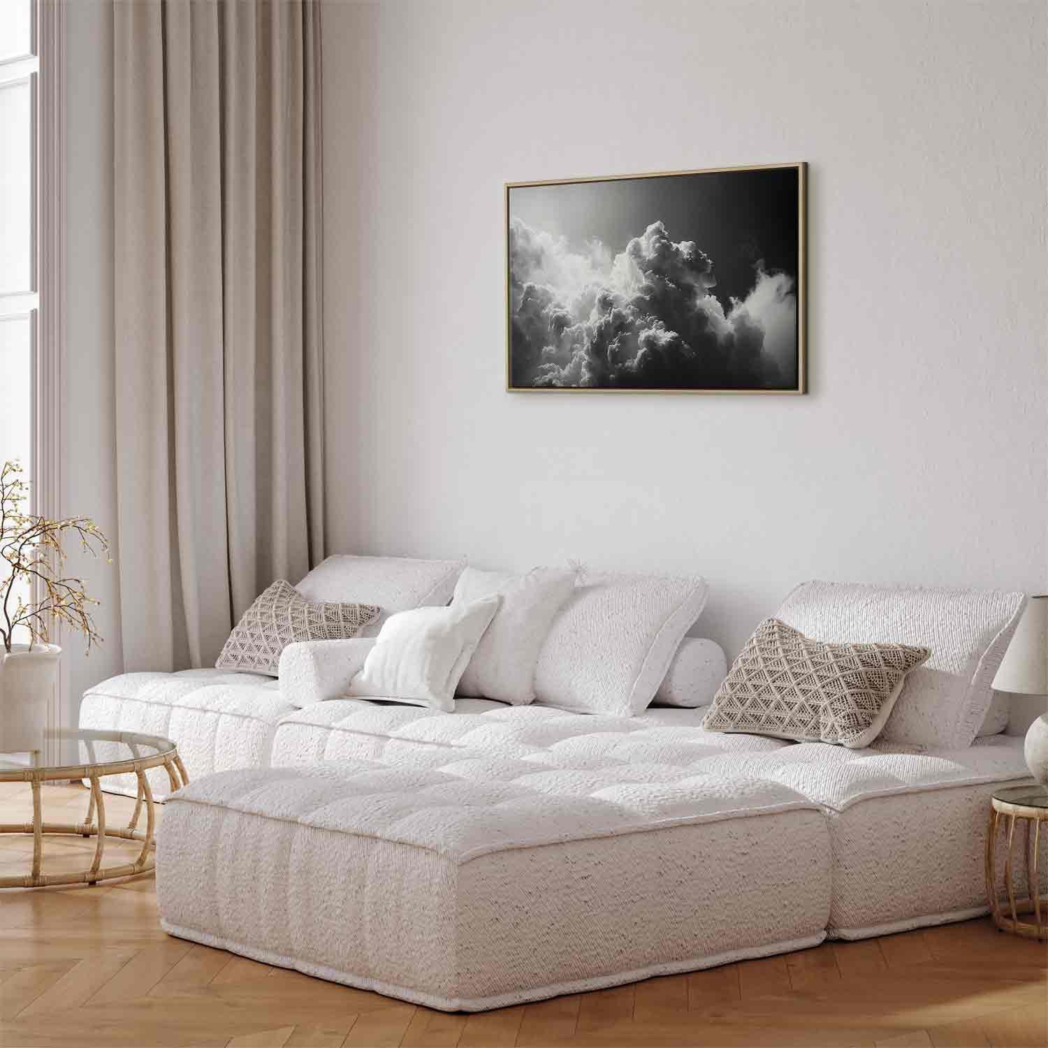 Leinwandbild - Extraordinary Phenomenon: The Sun Illuminating Dark Clouds Artgeist