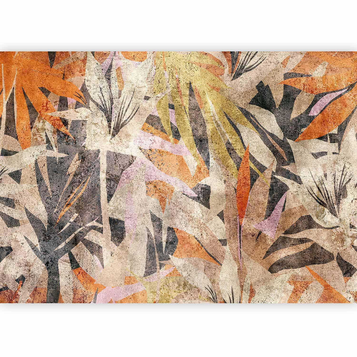 Bunte Farbexplosion als Wanddekoration


