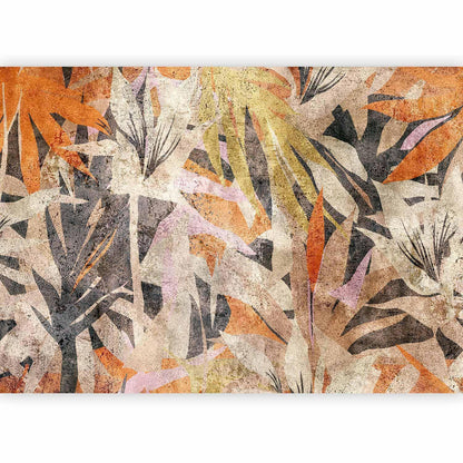 Bunte Farbexplosion als Wanddekoration

