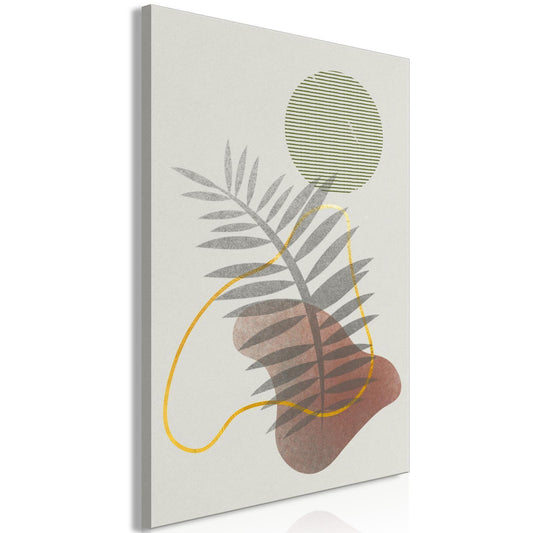 Leinwandbild Palmenschatten – Tropische Eleganz in vertikaler Form