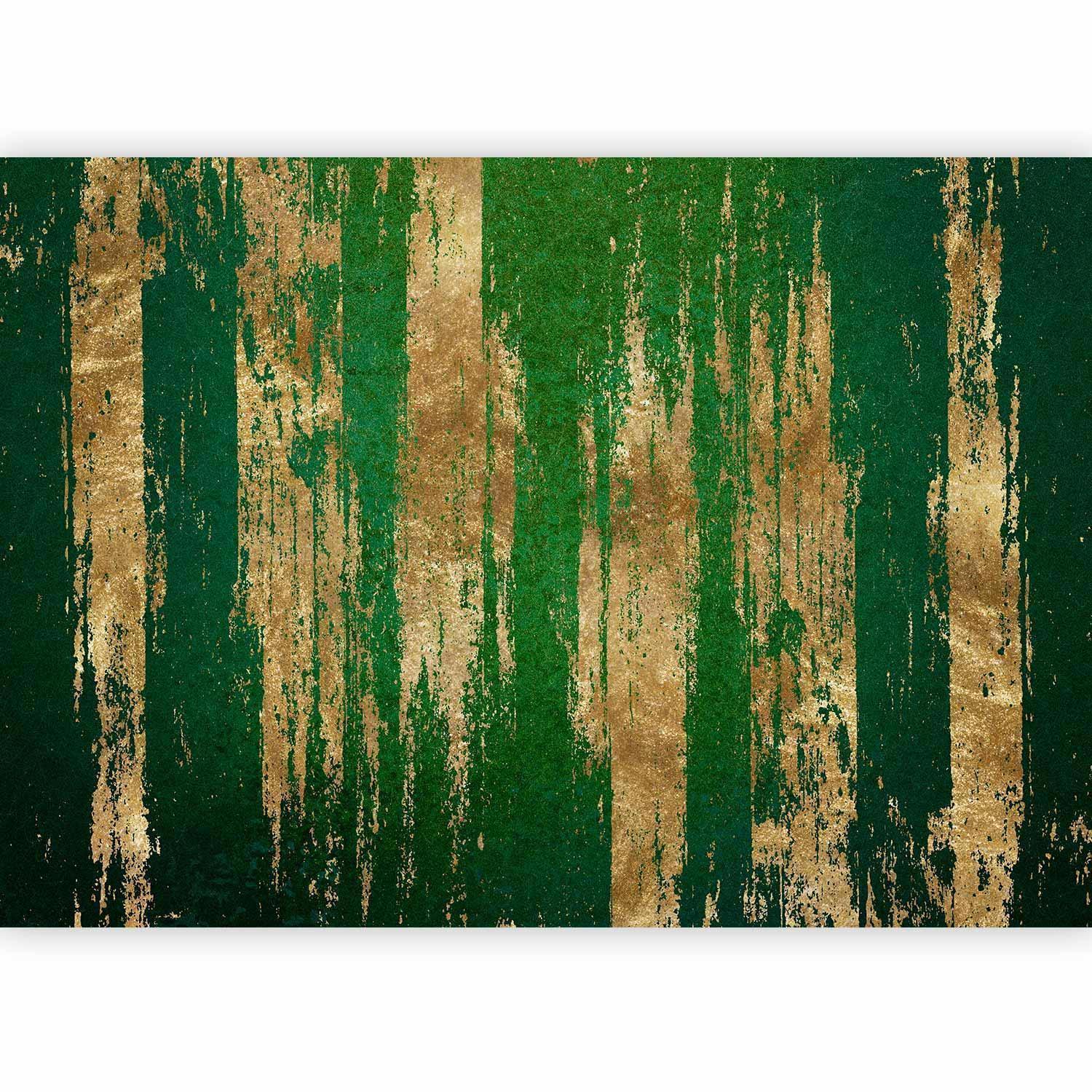 Fototapete - Golden-Green Expression Artgeist