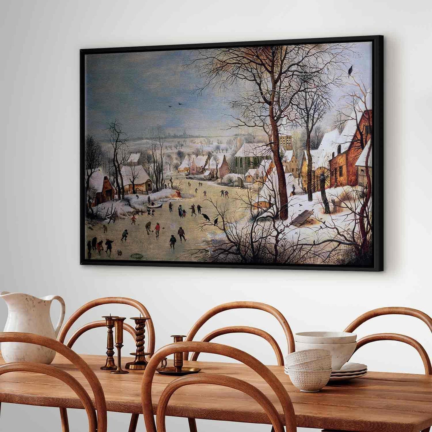 Leinwandbild - Winter Landscape with Birdtrap (Pieter Bruegel the Elder) Artgeist