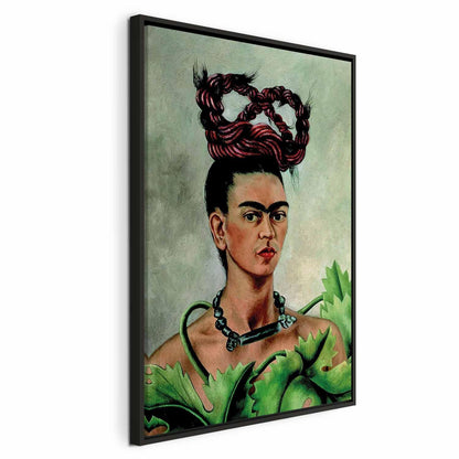 Leinwandbild - Frida Kahlo – Self-Portrait with Braid