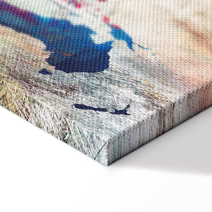 Leinwandbild - World Map: Cracked Wall