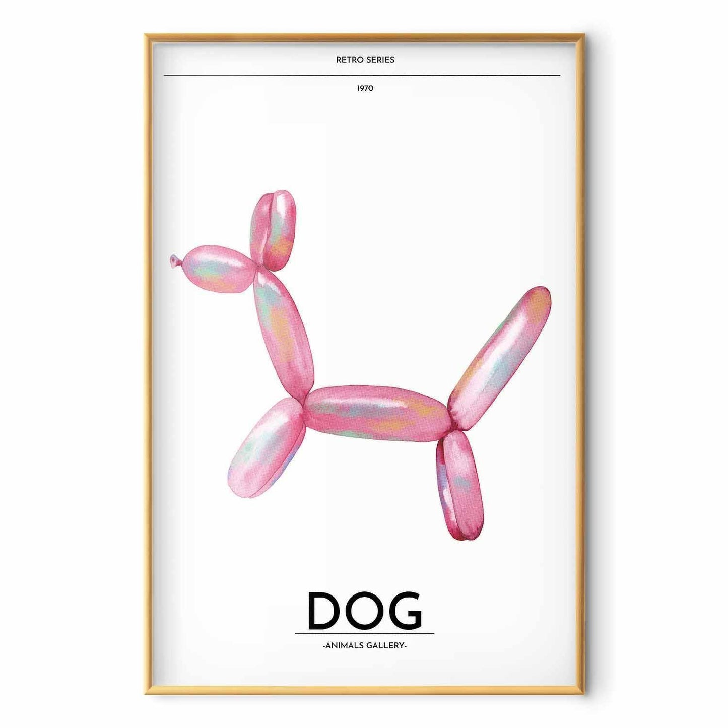 Poster - Holo-Dog - Colorful Retro Dog