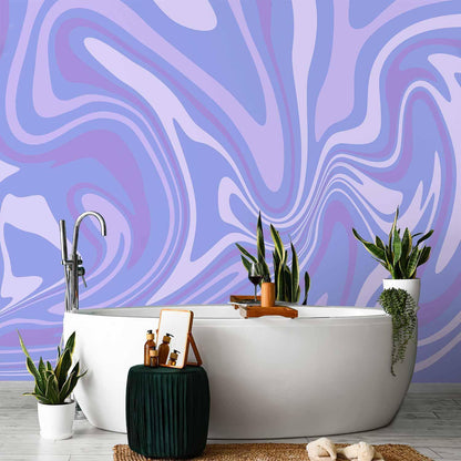 Fototapete Lila Komposition - Abstrakte Farbverläufe in Violett und Lavendel