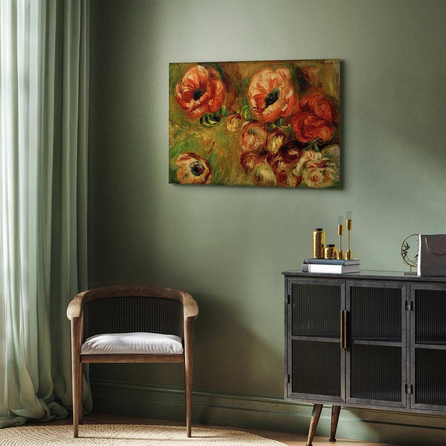 Leinwandbild - Les Anémones (Pierre-Auguste Renoir) Artgeist