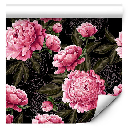 Detailansicht der üppigen Blumenmuster


