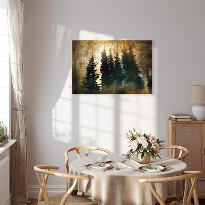 Leinwandbild - Stately Spruces (1 Part) Wide