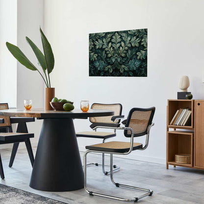 Poster - Victorian Leaves in Dark Greens