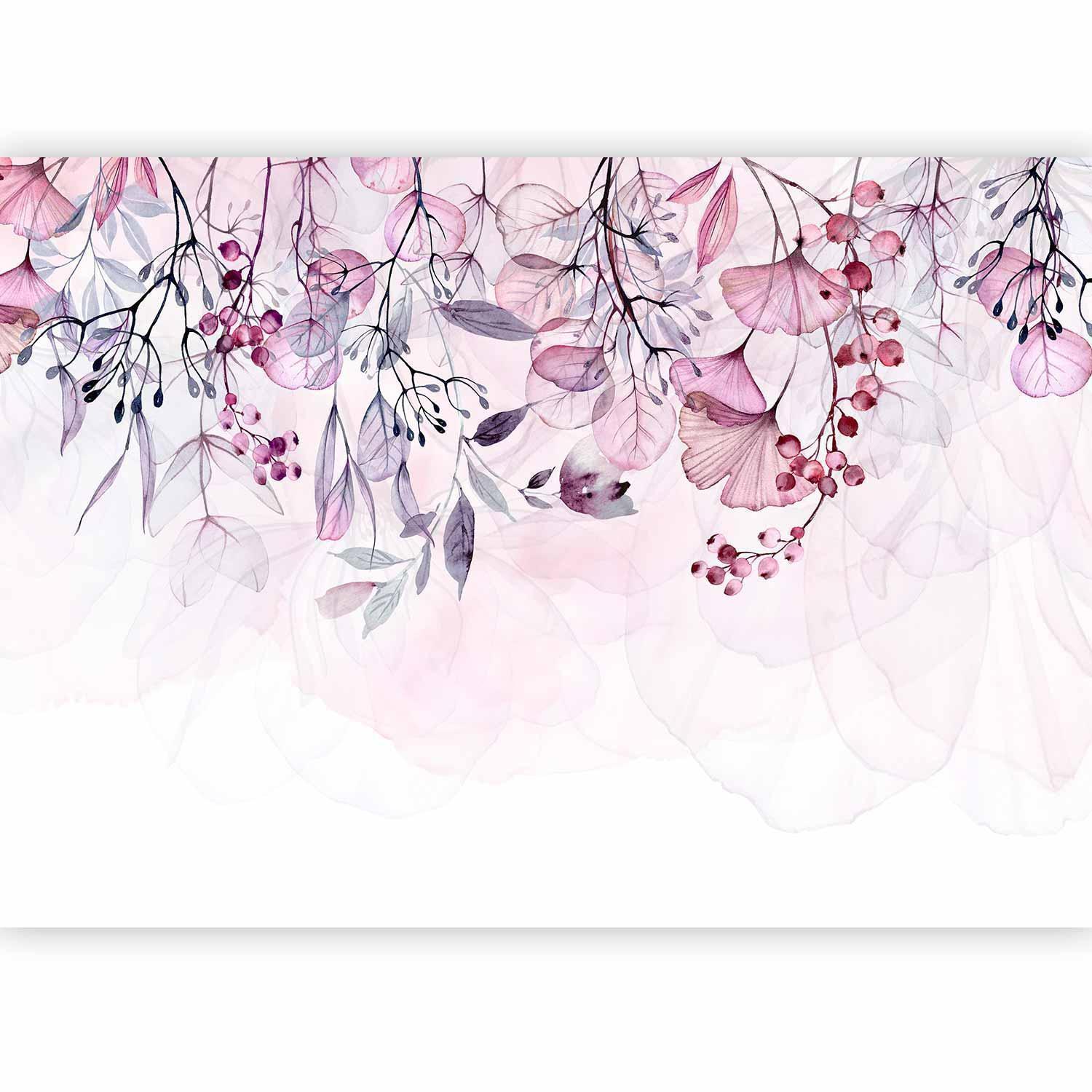 Fototapete - Foggy Nature - Pink Artgeist