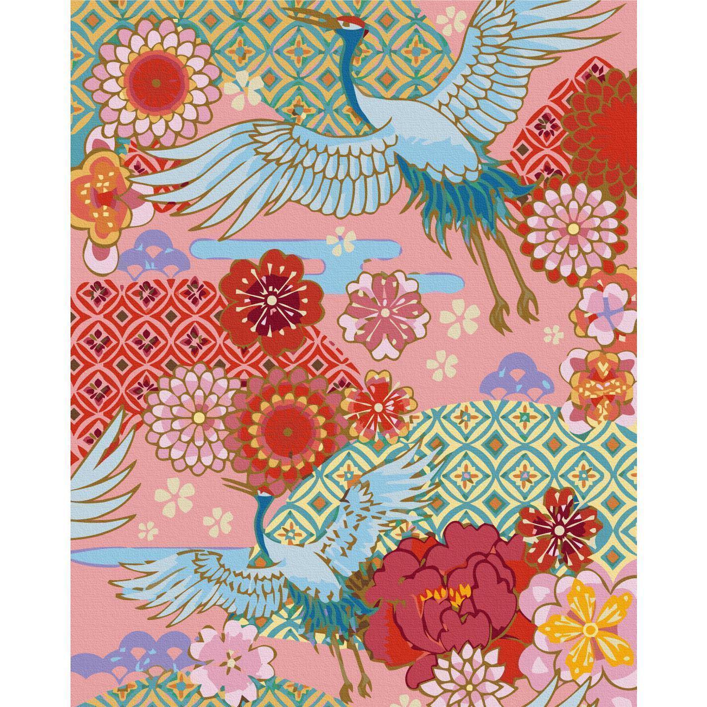 Malen nach Zahlen - Spring Cranes