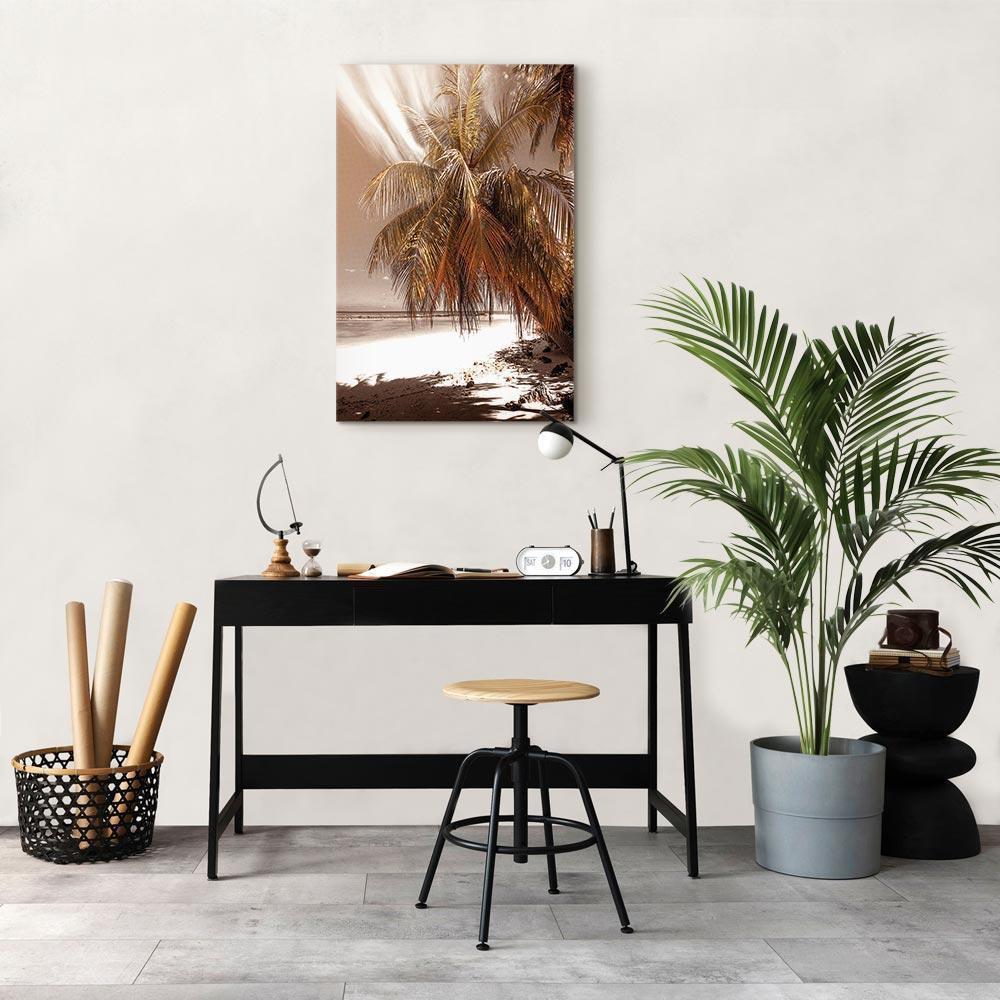 Leinwandbild - Palm Shadow (1 Part) Vertical