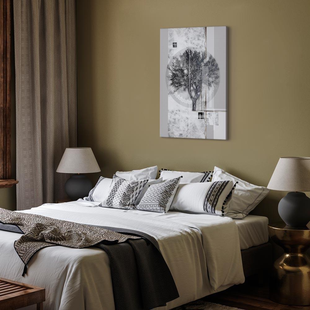 Leinwandbild - Silver Tree (1 Part) Vertical