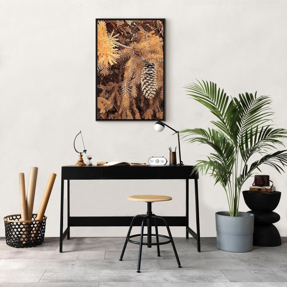 Leinwandbild - Golden Cone (1 Part) Vertical