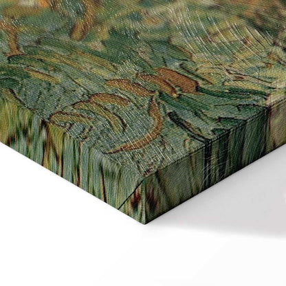 Leinwandbild - Vincent Van Gogh – Field with Wheat Stacks