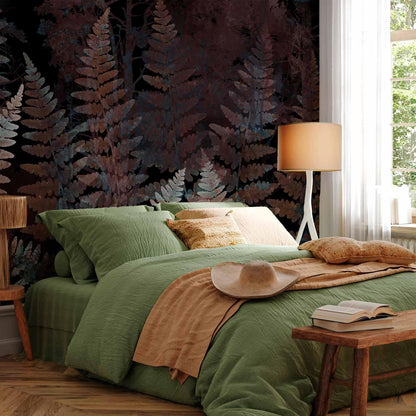 Fototapete - Ferns in the Woods - Third Variant