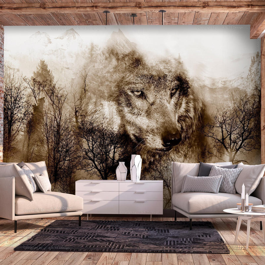 Fototapete - Mountain Predator (Brown) Artgeist