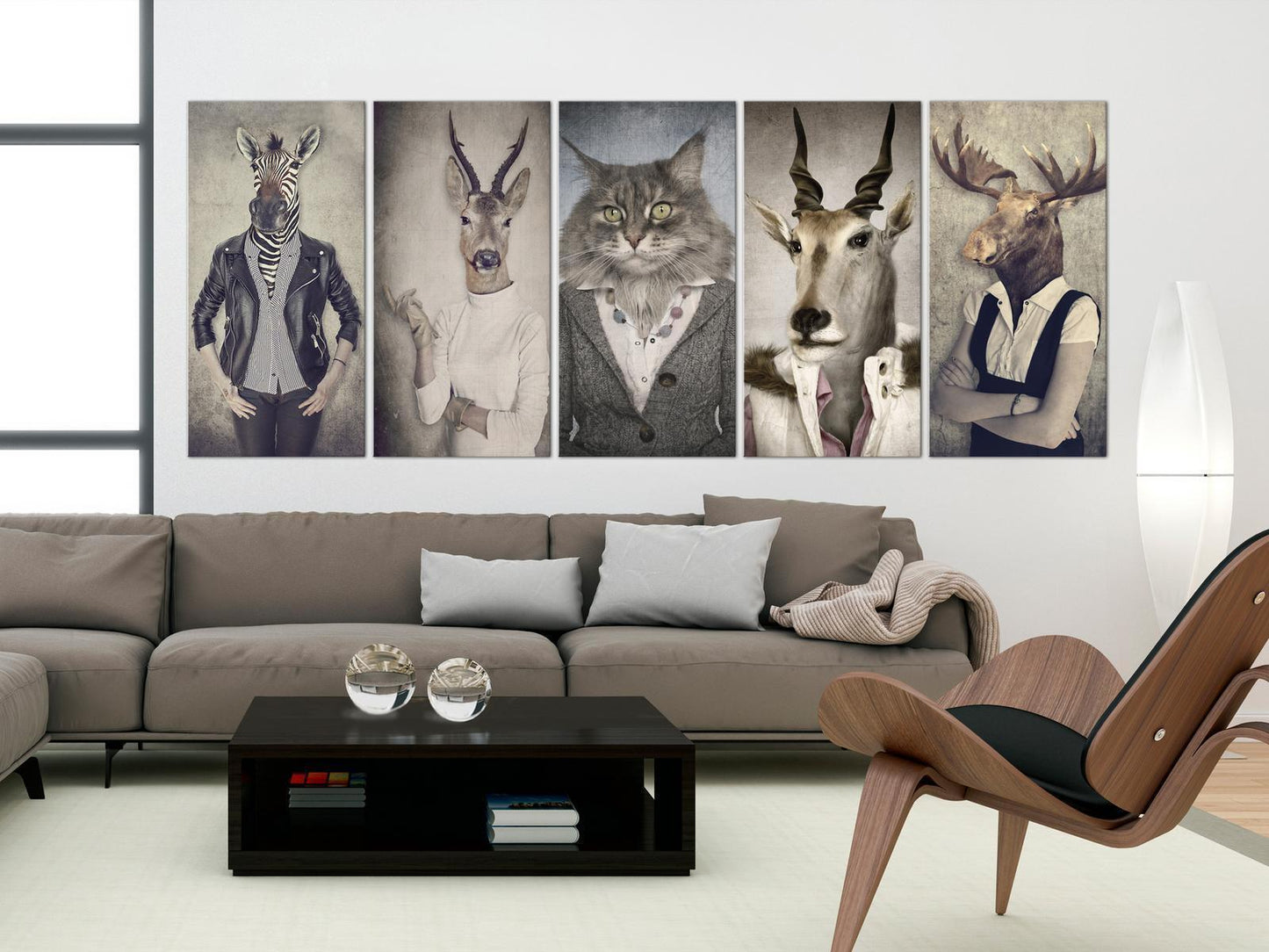 Leinwandbild - Animal Masks I Artgeist