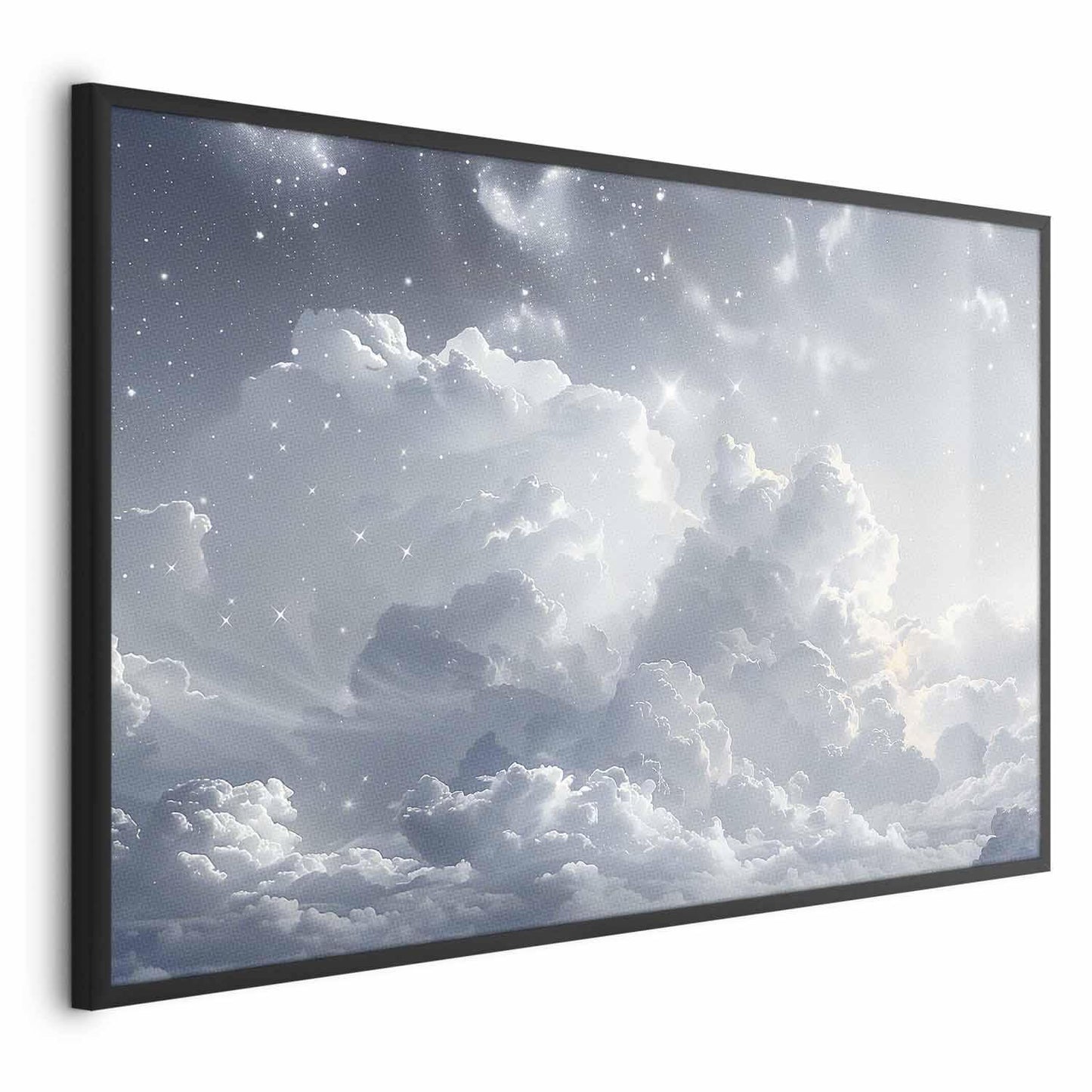 Poster - Astral Calm: Stars Scattered Over Delicate Clouds Artgeist
