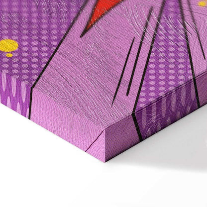 Leinwandbild - Comic Street Art (1-part) - Colorful Text on Vibrant Background