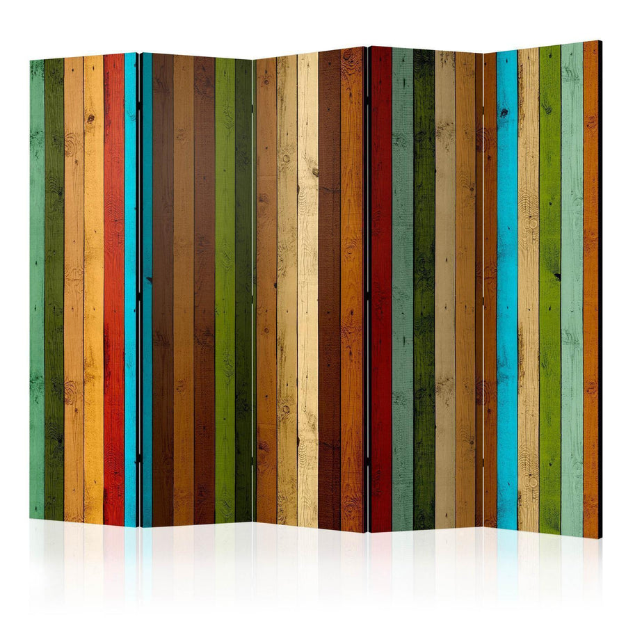 Paravent - Wooden rainbow II Artgeist