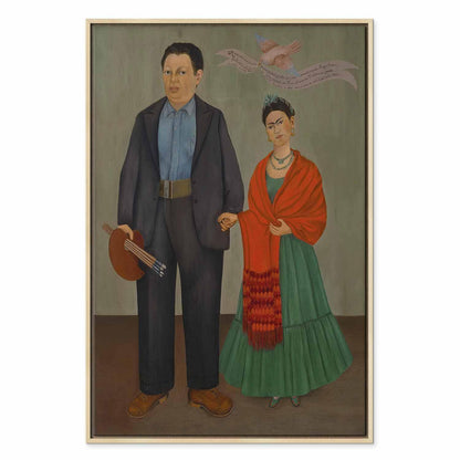 Leinwandbild - Frida Kahlo – Frida and Diego Rivera