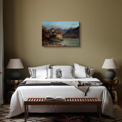 Leinwandbild - Gustave Courbet -Chillon Castle