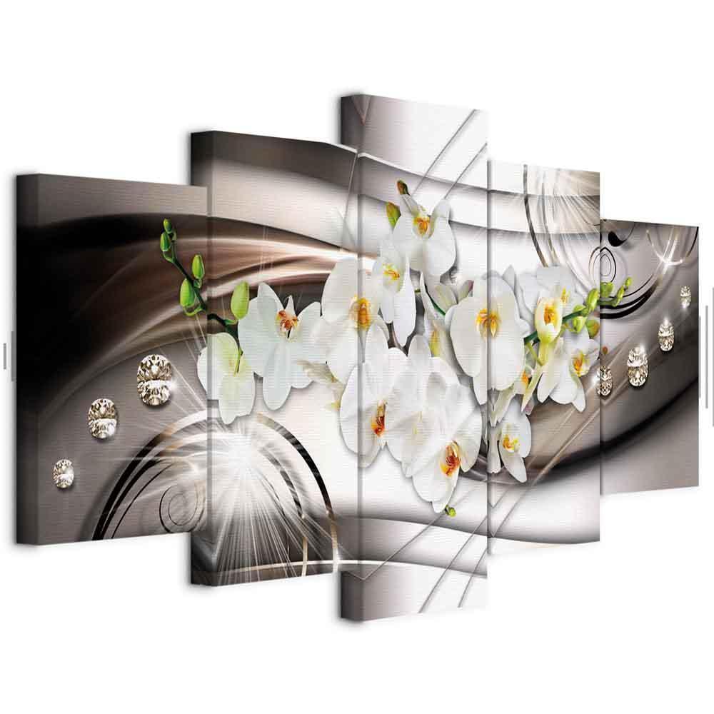 Leinwandbild - Orchid with Diamonds