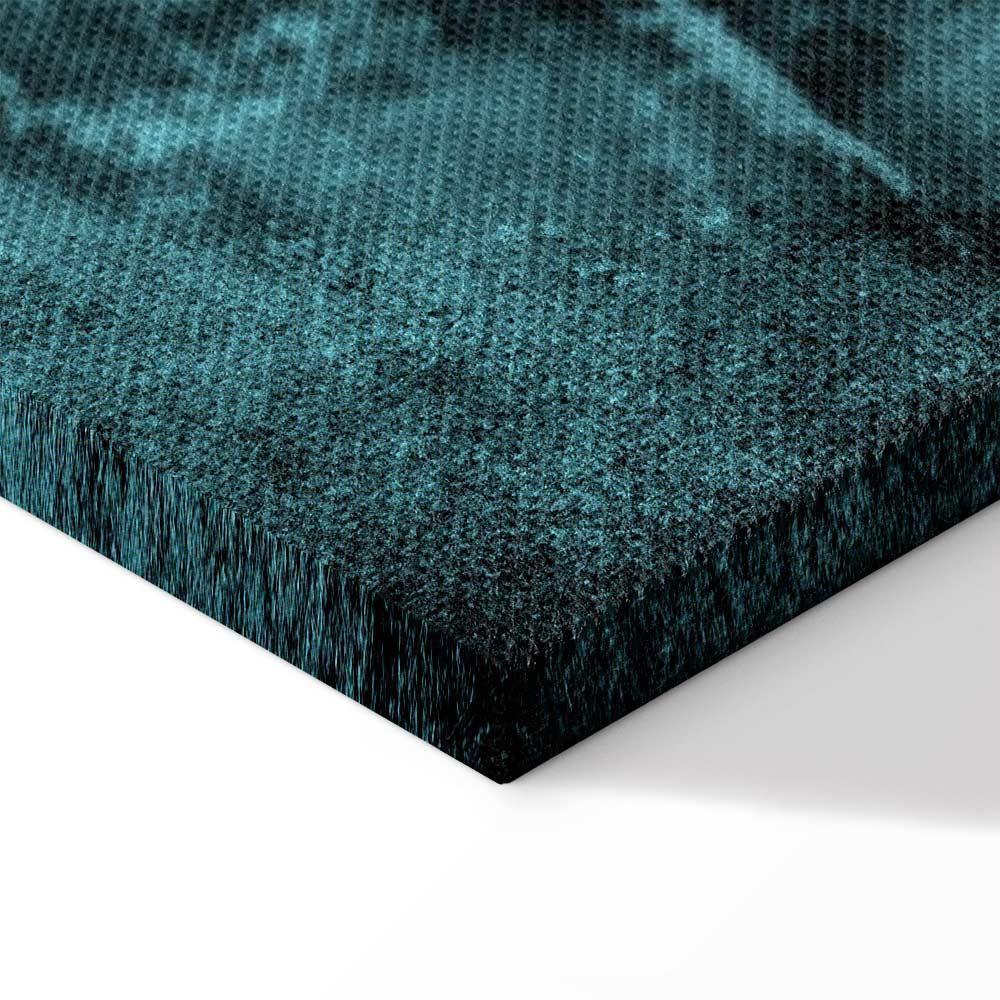 Leinwandbild - Shroud of Turin in Turqoise (1 Part) Vertical