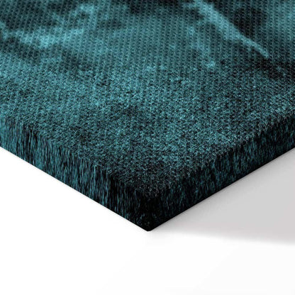 Leinwandbild - Shroud of Turin in Turqoise (1 Part) Vertical