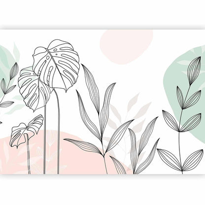 Fototapete - Leaves in Pastels Artgeist