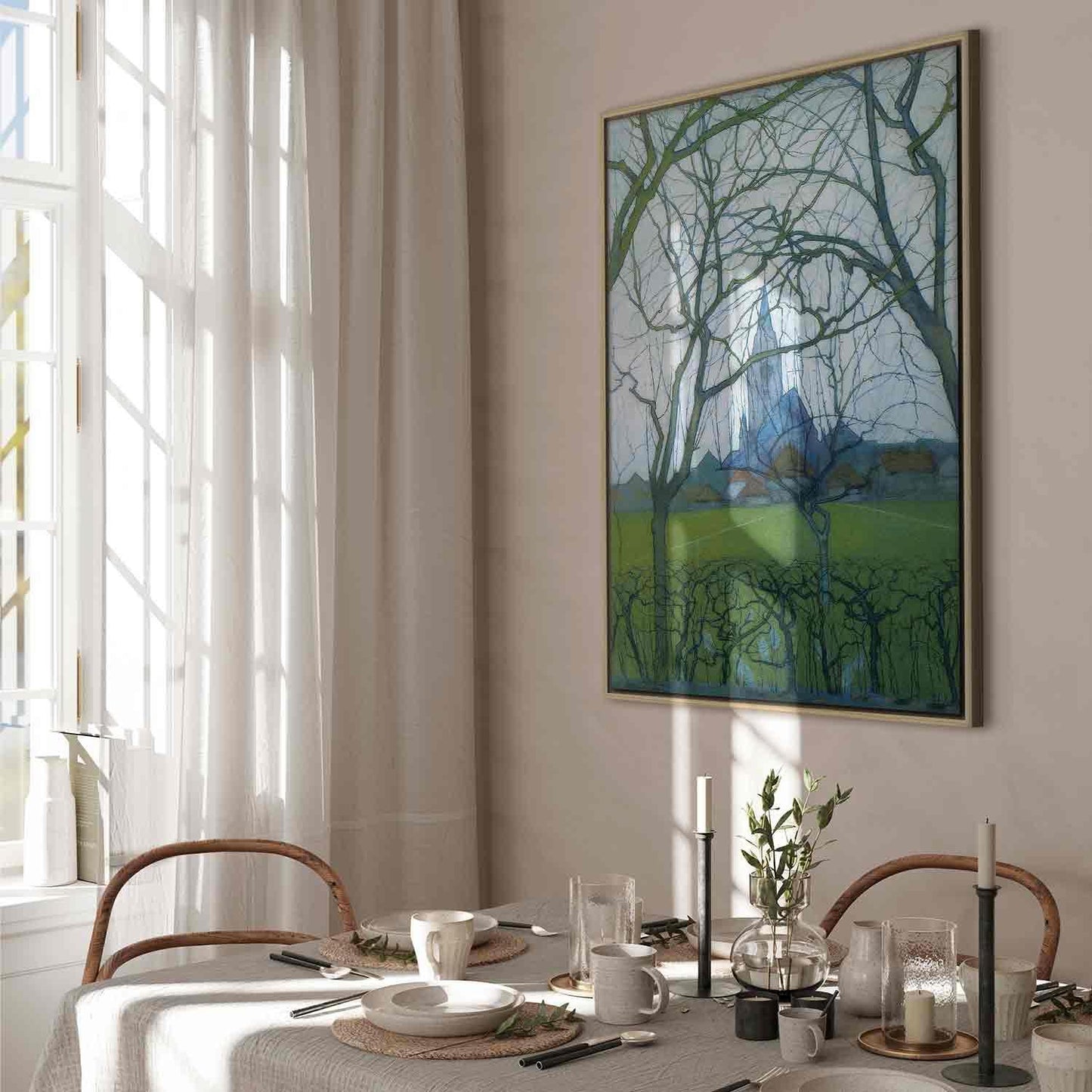 Leinwandbild - St Jacob's Church (Piet Mondrian) Artgeist