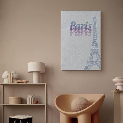 Leinwandbild - Paris in Watercolours (1 Part) Vertical