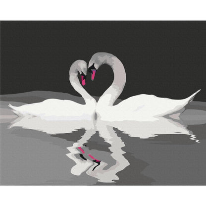 Malen nach Zahlen - Swan Couple