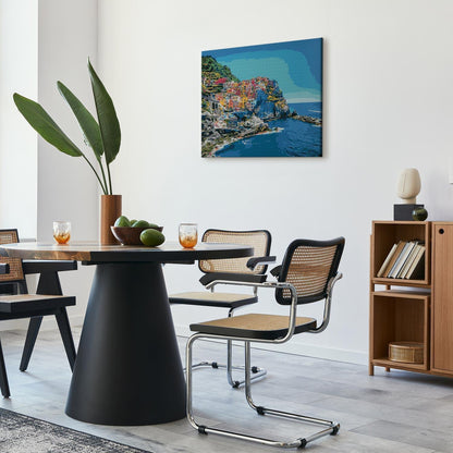 Malen nach Zahlen - A colourful Italian town