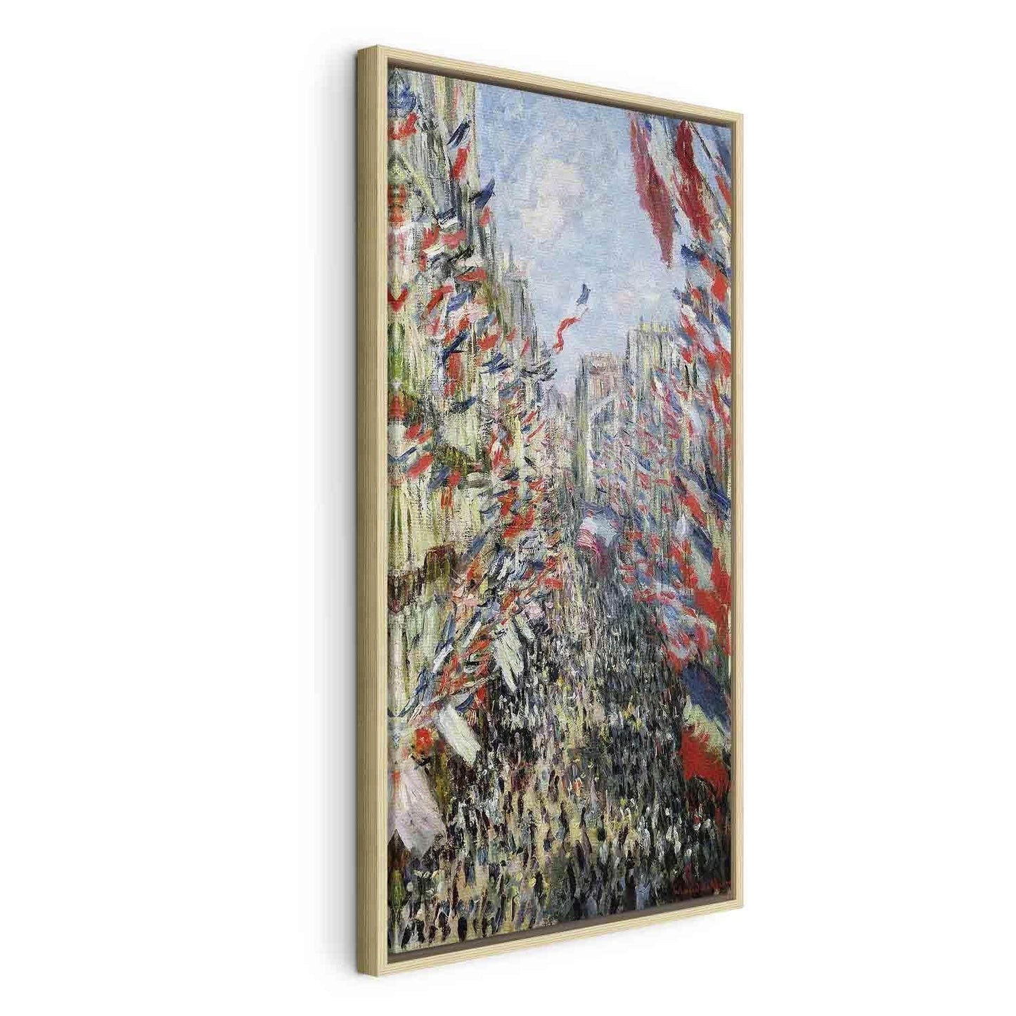 Leinwandbild - The Rue Montorgueil Paris Celebration of June (Claude Monet) Artgeist
